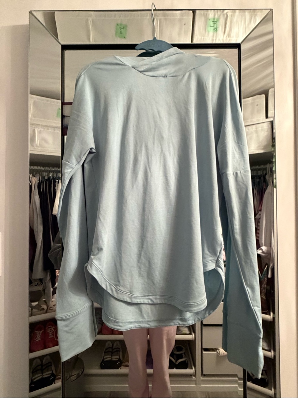 REI Sahara Sun hoodie- Blue Long Sleeve Hoodie Top - Women